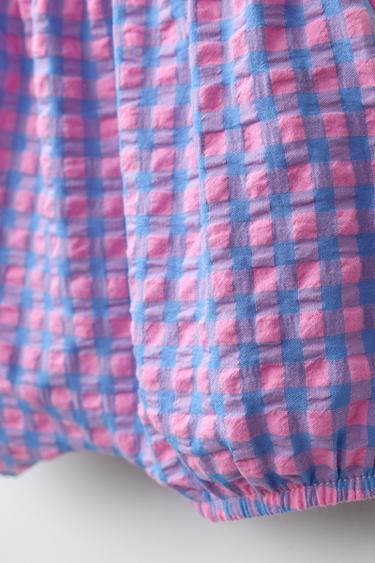 BLOOMER À CARREAUX VICHY - Rose / Lilas de Zara - Image 3