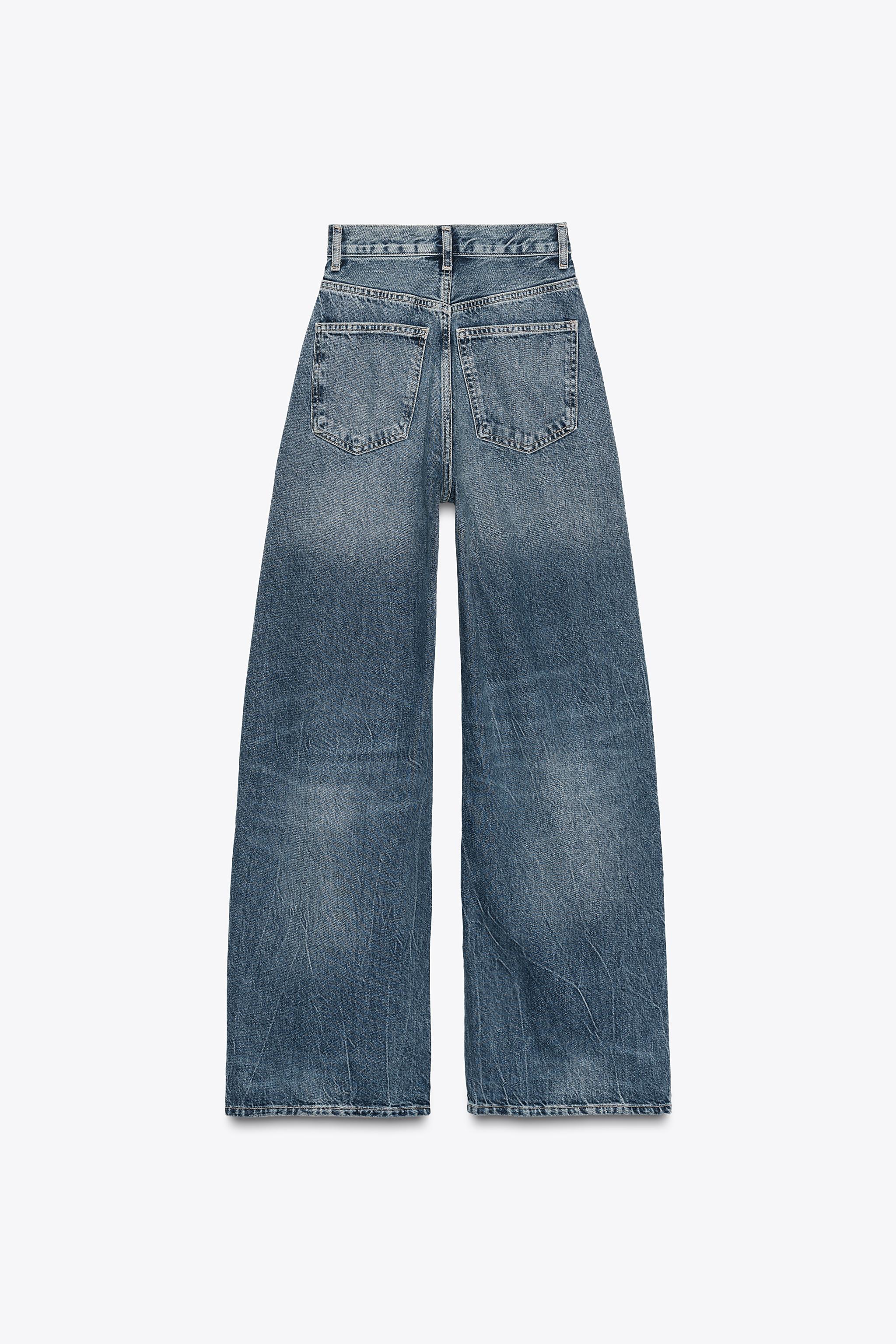 TRF HIGH-WAIST EXTRA WIDE-LEG JEANS - Indigo | ZARA Spain