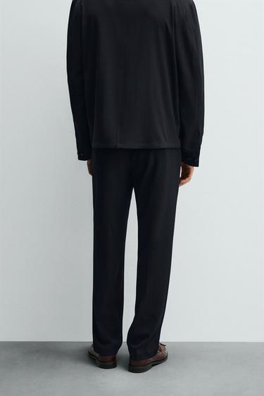 PLEATED REGULAR FIT TROUSERS - Navy blue by Zara - Image 2