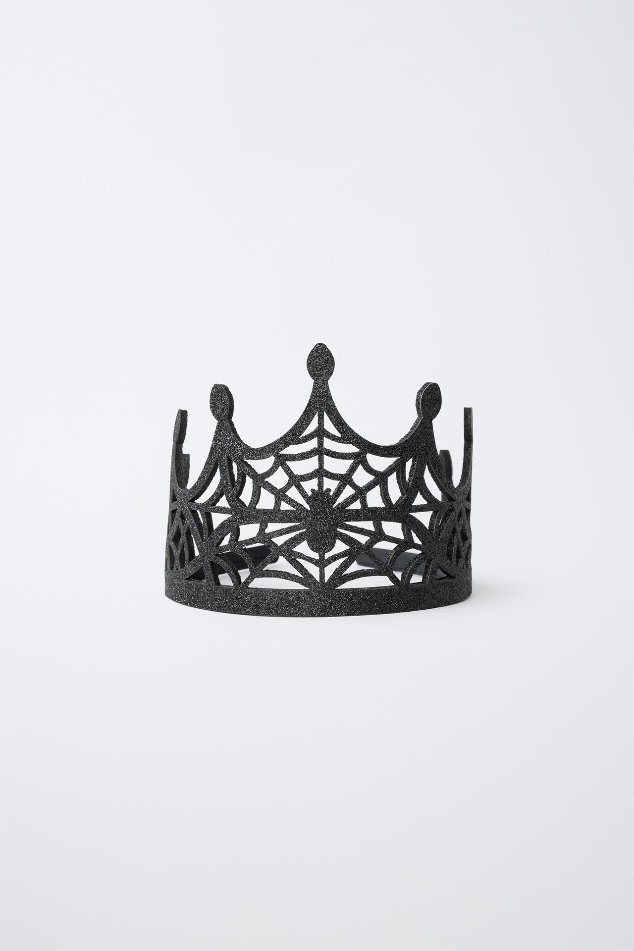 SPIDER PRINCESS COSTUME CROWN — Black
