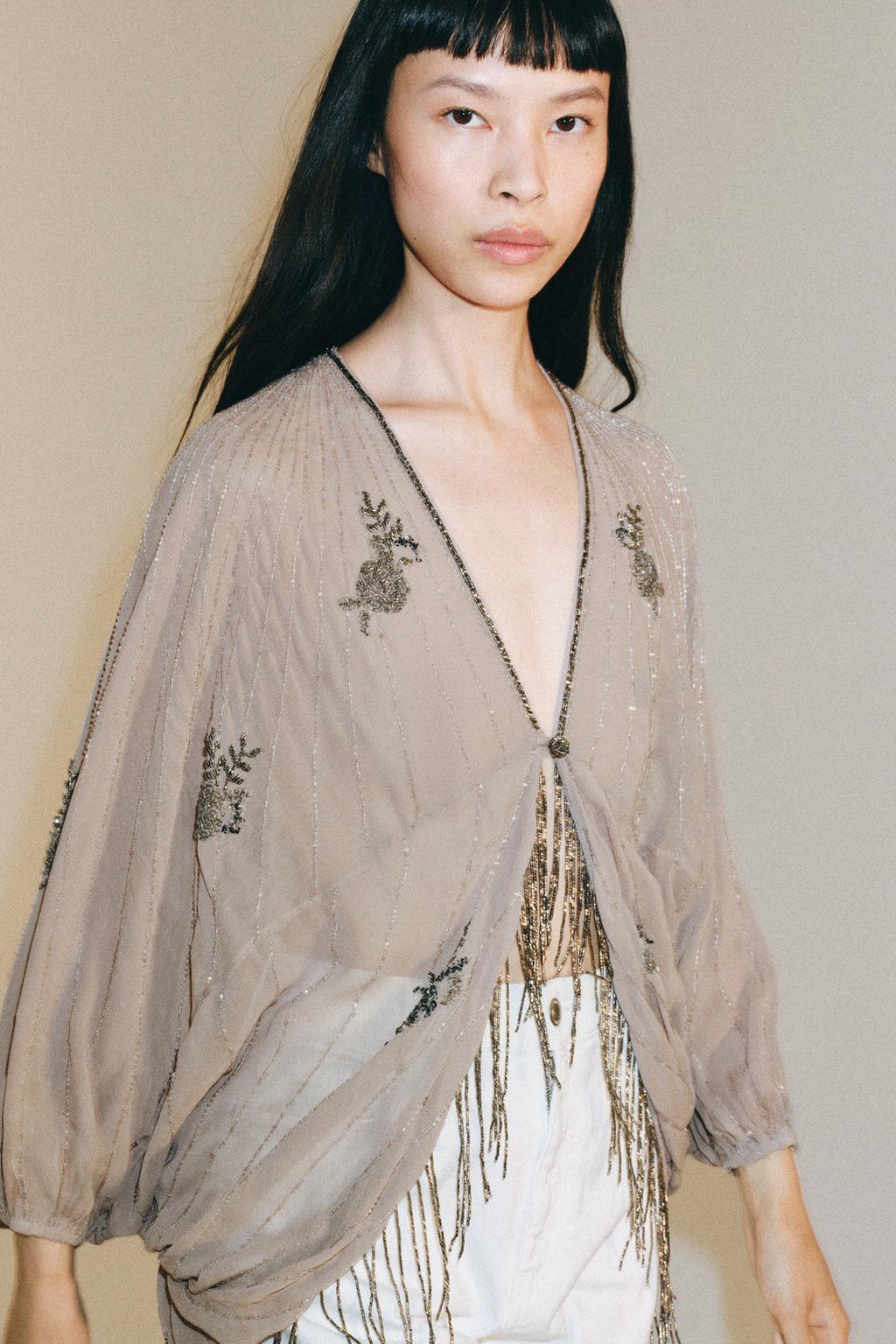LIMITED EDITION BEADED EMBROIDERED TOP - image 2