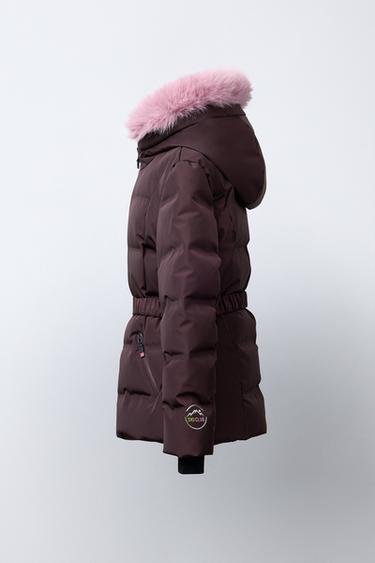 DOUDOUNE EN PLUME ET DUVET WATER RESISTANT ET COUPE-VENT SYSTÈME RECCO® COLLECTION SKI - Marron de Zara - Image 3