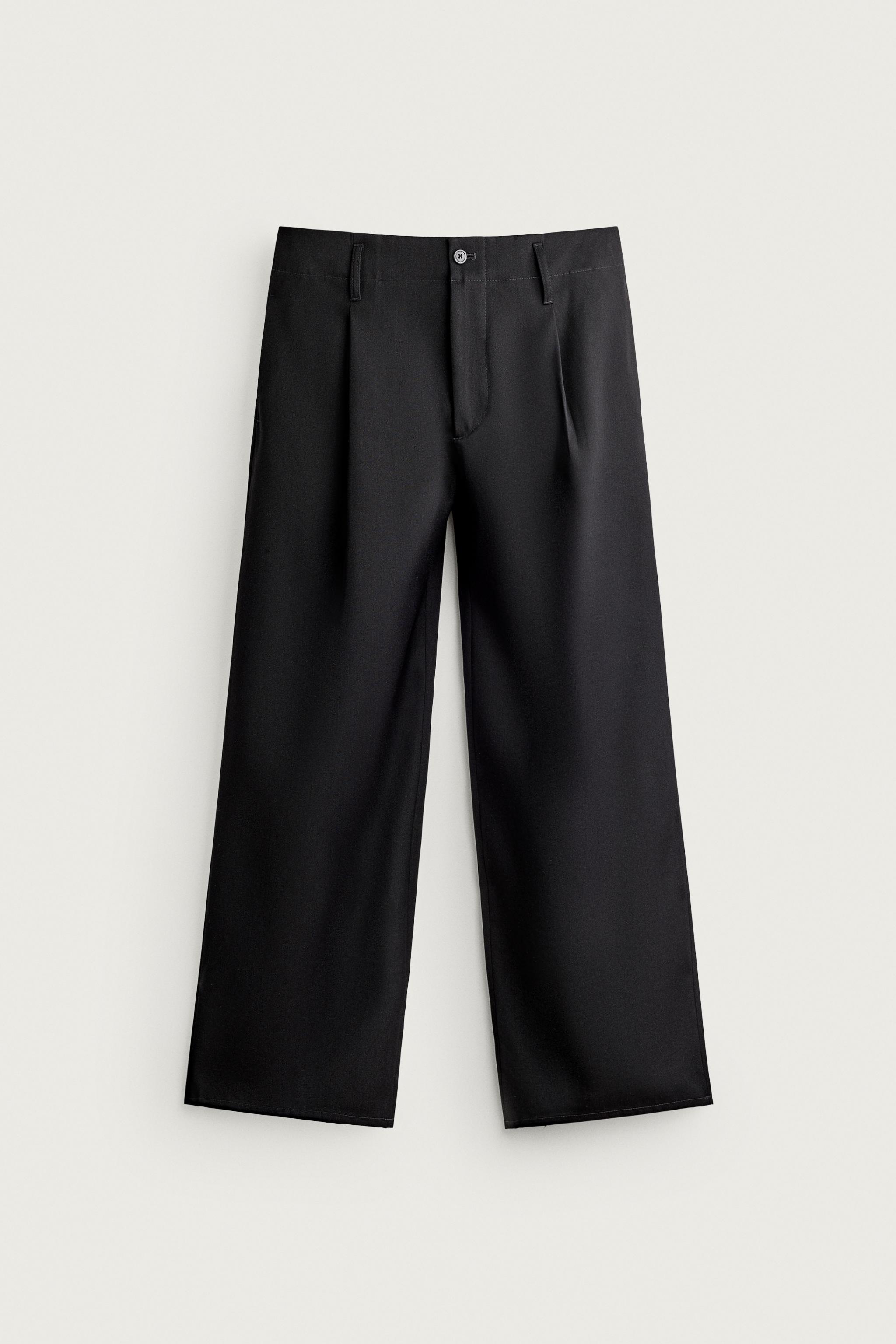 Zara %100 YÜN STRAIGHT FIT TAKIM PANTOLONU