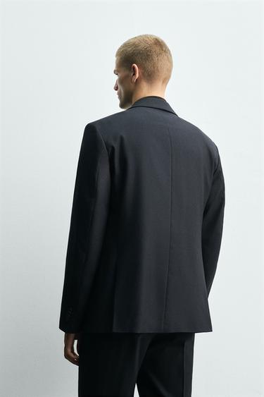 HOUNDSTOOTH SUIT BLAZER - Navy blue by Zara - Image 2
