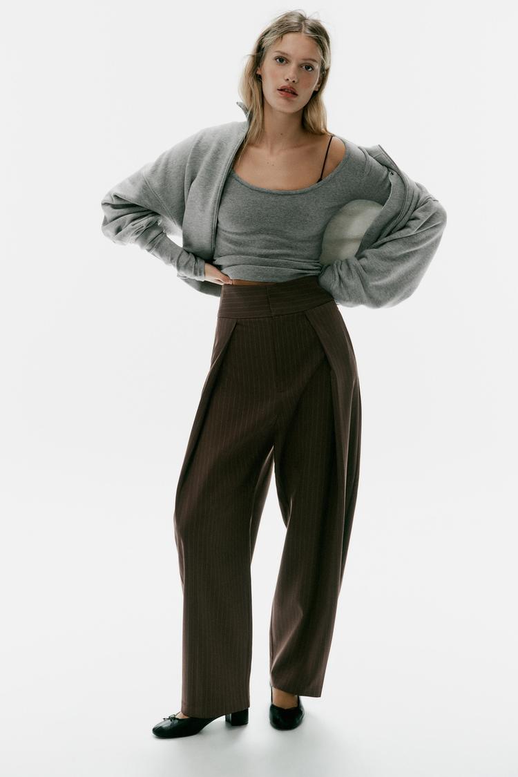 Pantalon balloon pliegues