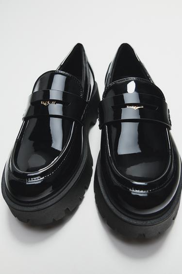 LOAFERS WITH TRACK SOLES - Black by Zara