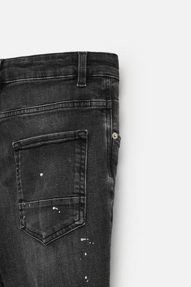 JEAN SKINNY DÉCHIRÉ - Charbon de Zara - Image 8