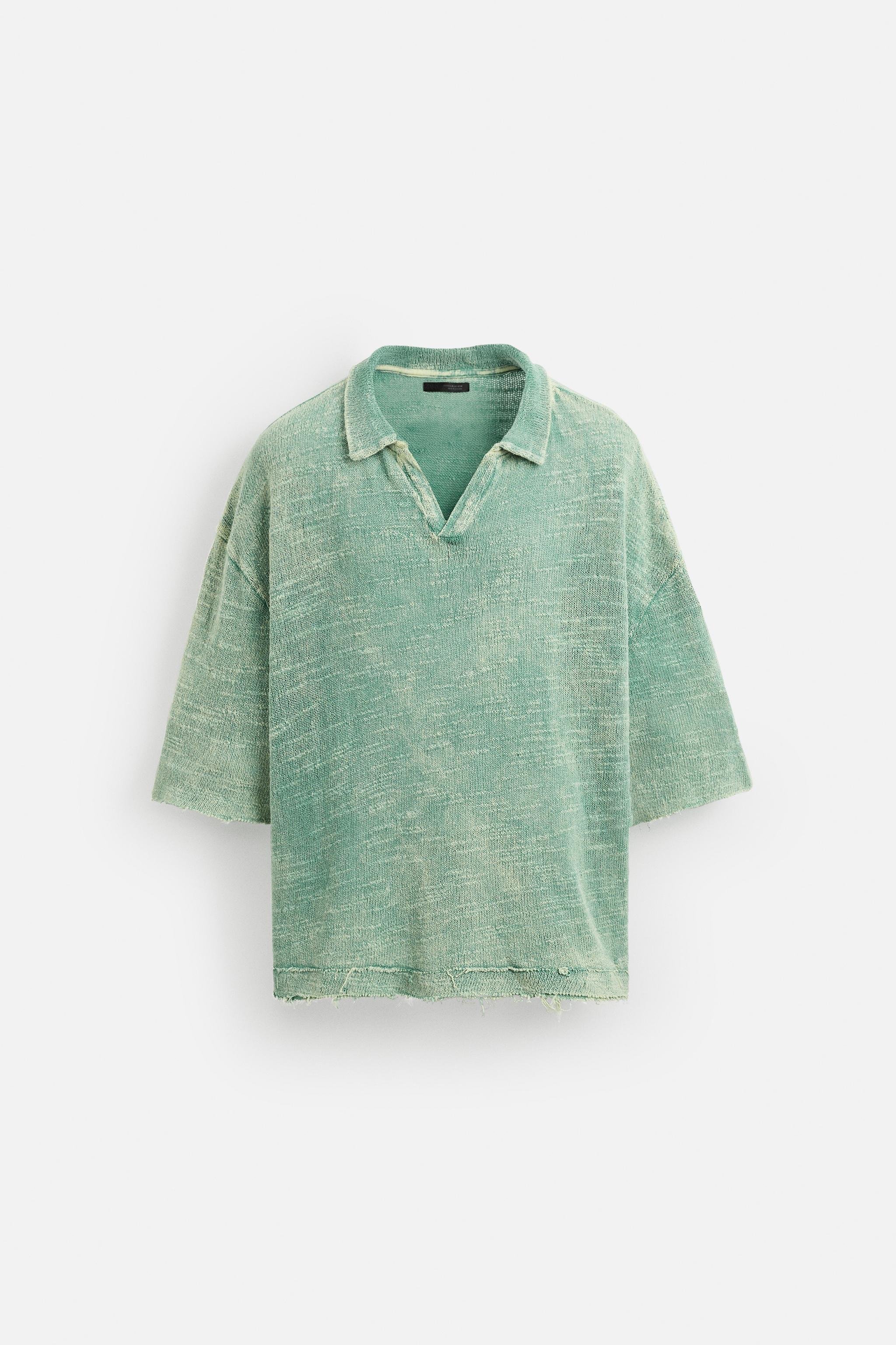 POLO EN MAILLE DÉLAVÉ