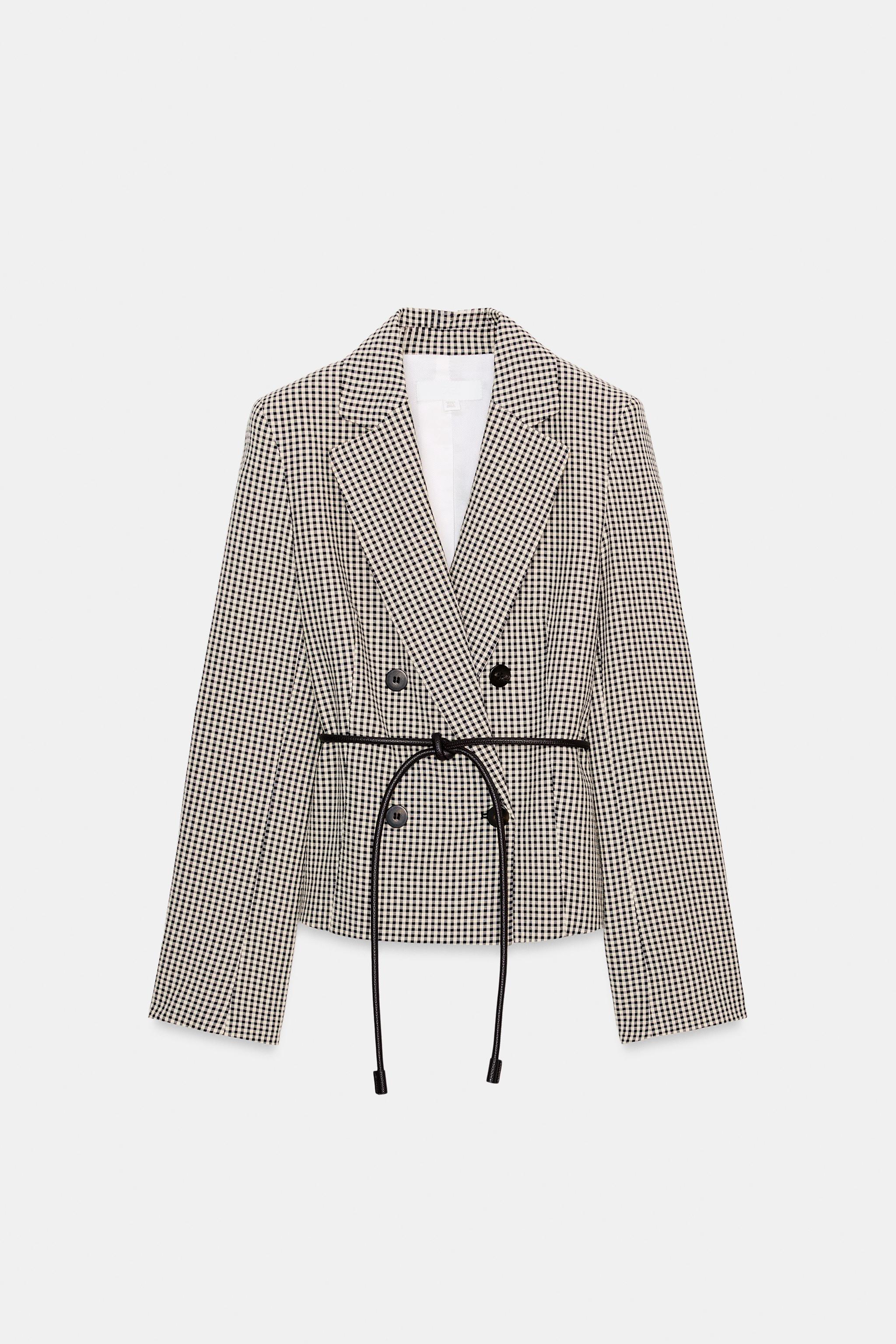 KEMERLİ PÖTİKARELİ BLAZER - Görsel 6