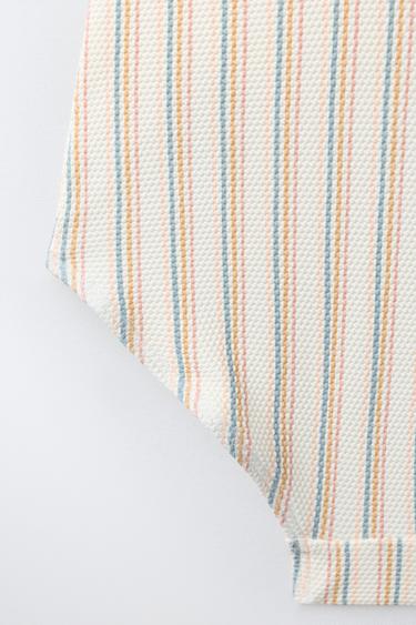 AGES 1-6 / TEXTURED STRIPED SWIMSUIT - Ecru by Zara - Image 3