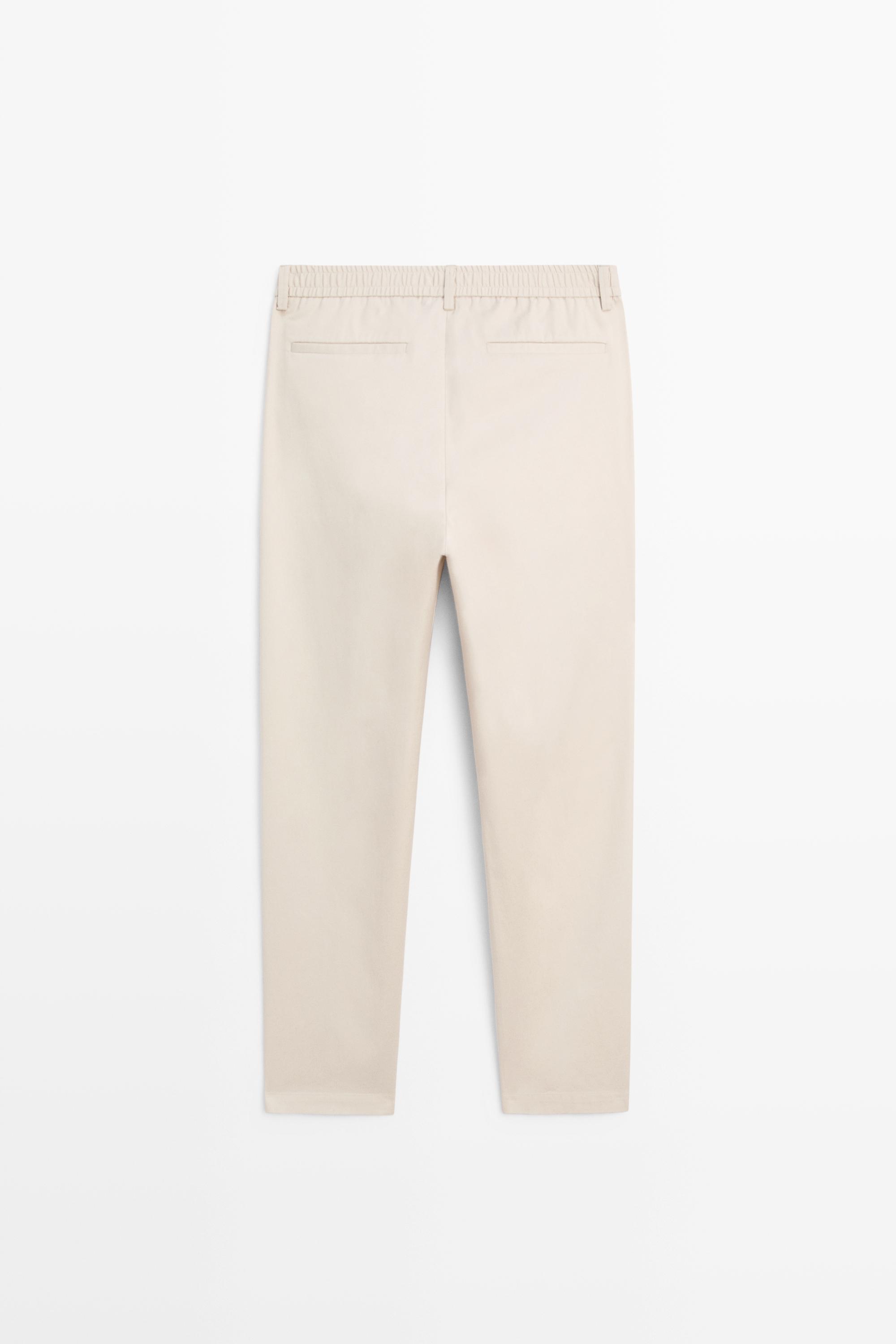 Cotton blend jogger fit pants
