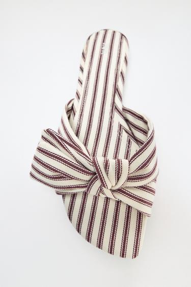 STRIPED FLAT SANDALS - Multicoloured by Zara