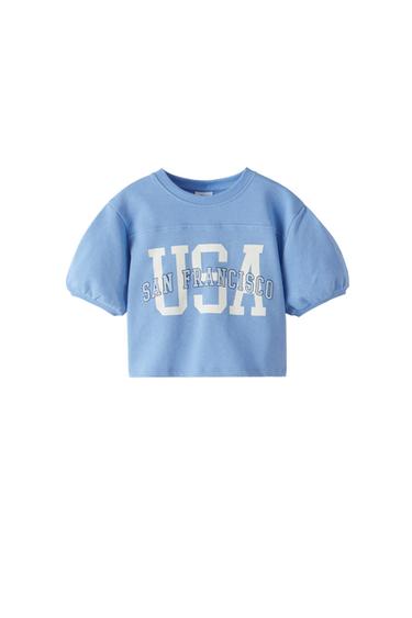 TEXTURED POLKA DOT T-SHIRT