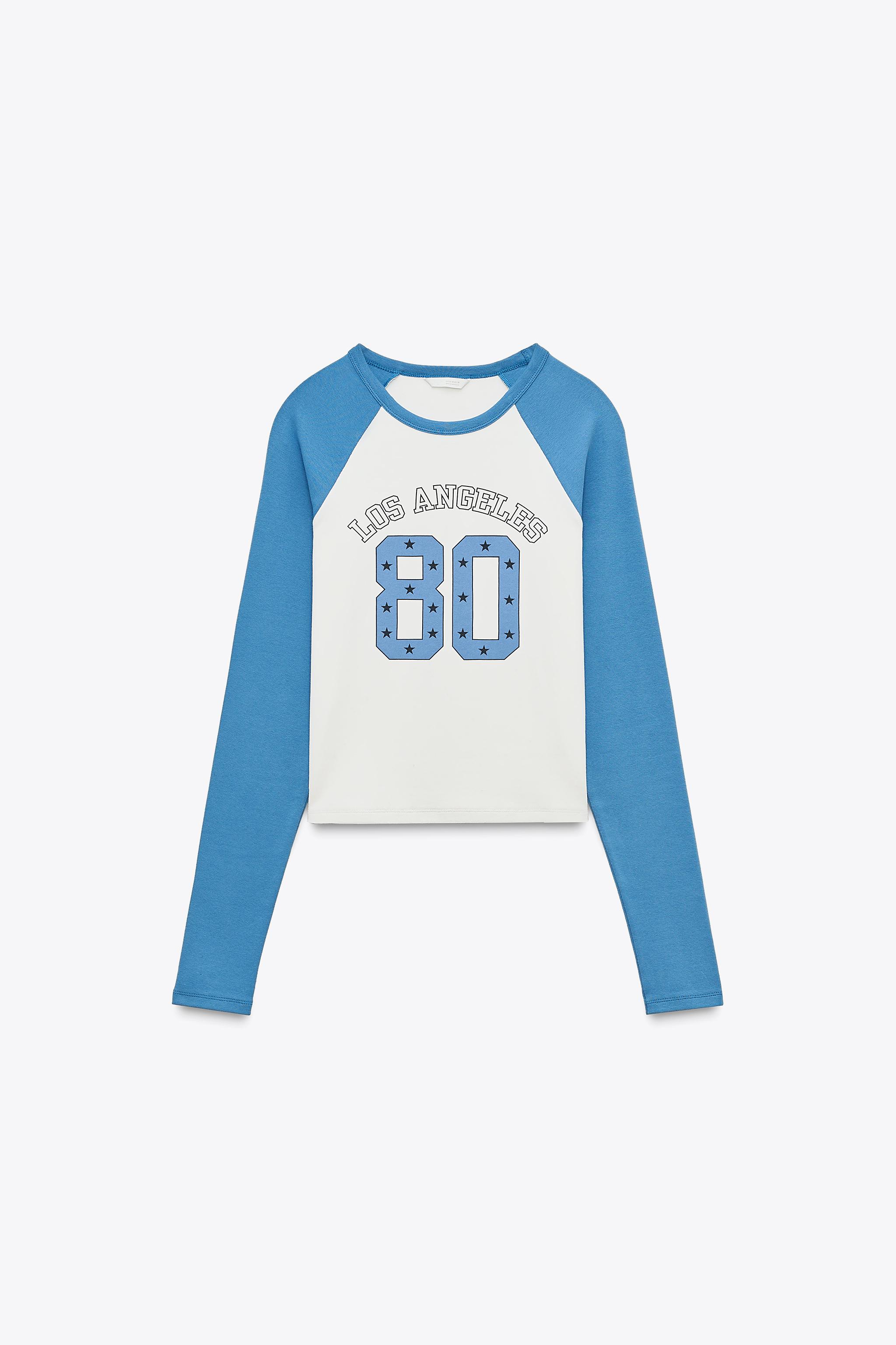 ZARA【NEW】VARSITY T-SHIRT SATIN VARSITY T-SHIRT - White | ZARA United States
