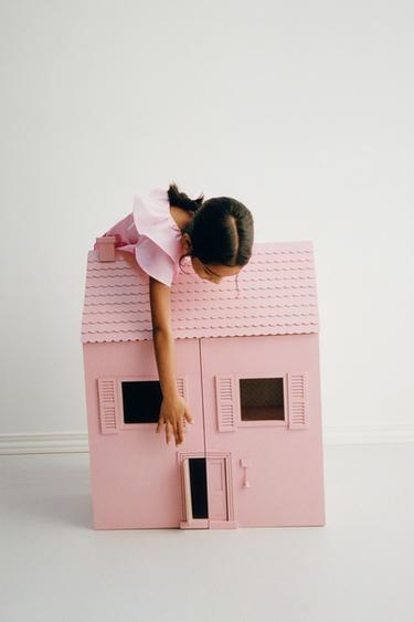 Zara EMBROIDERED FLORAL SHIRT - Pink