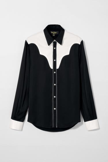 CONTRAST WESTERN SHIRT BOBBY GILLESPIE X ZARA - Black by Zara