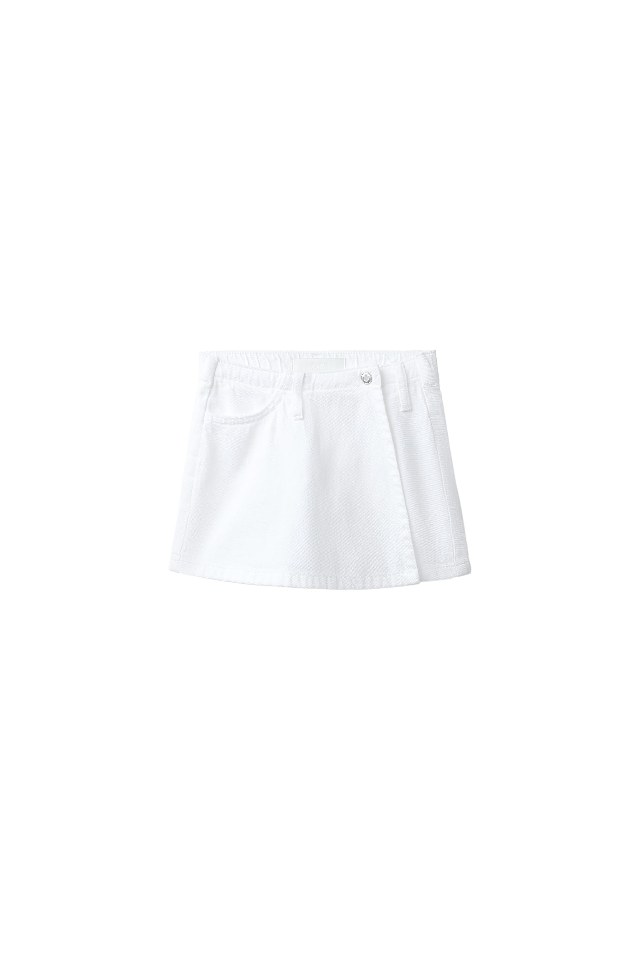 DENIM SKORT — White