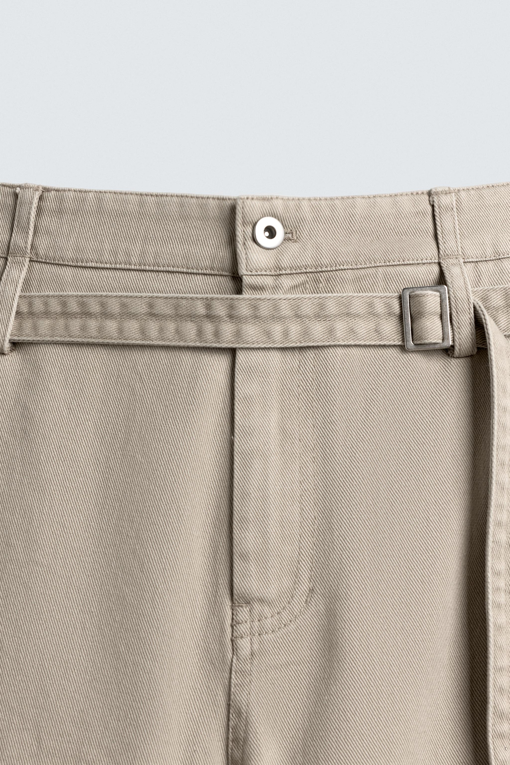 WIDE BALLOON FIT PANTS WITH BELT