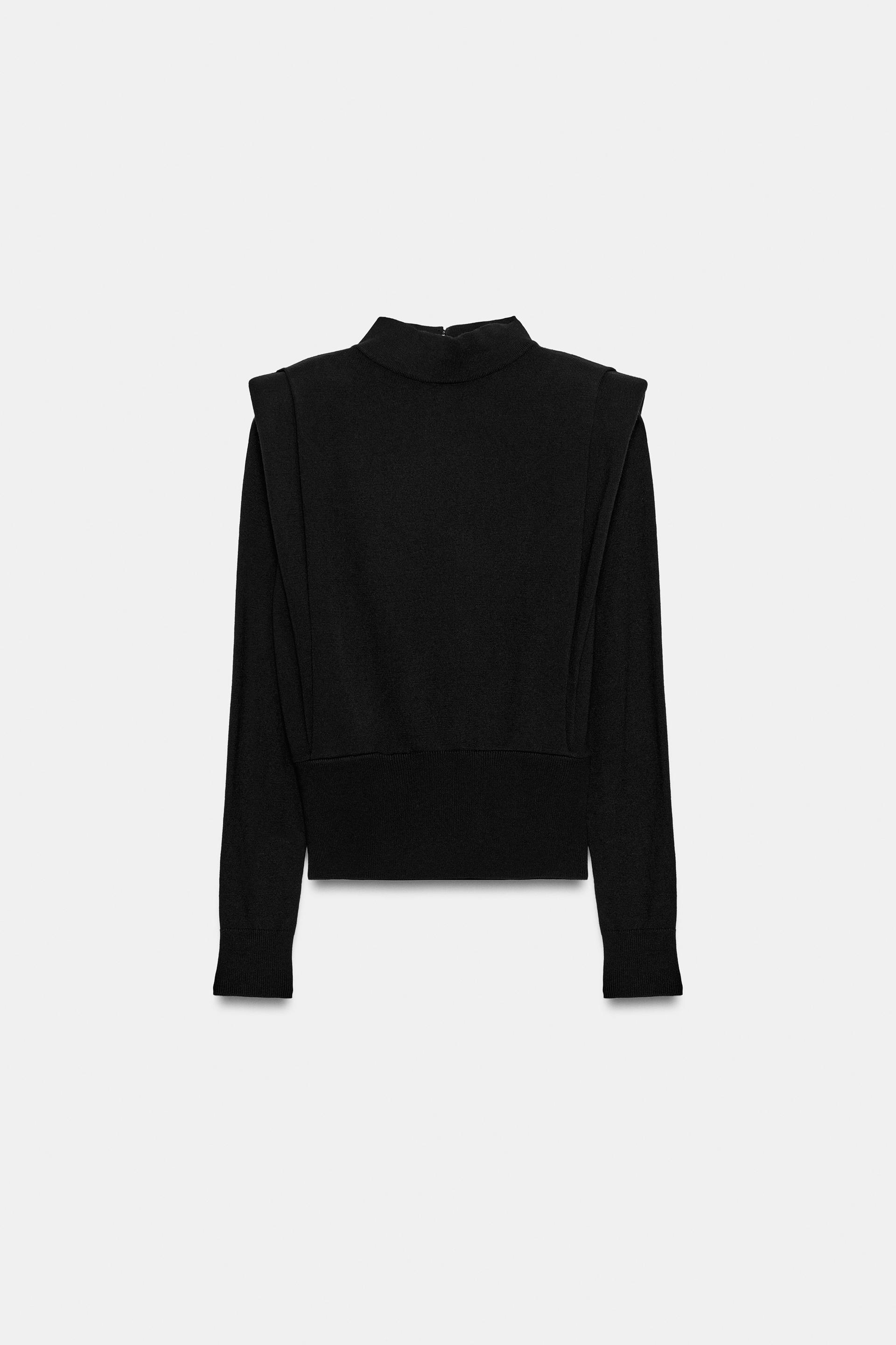 SHOULDER PAD KNIT SWEATER thumbnail 7