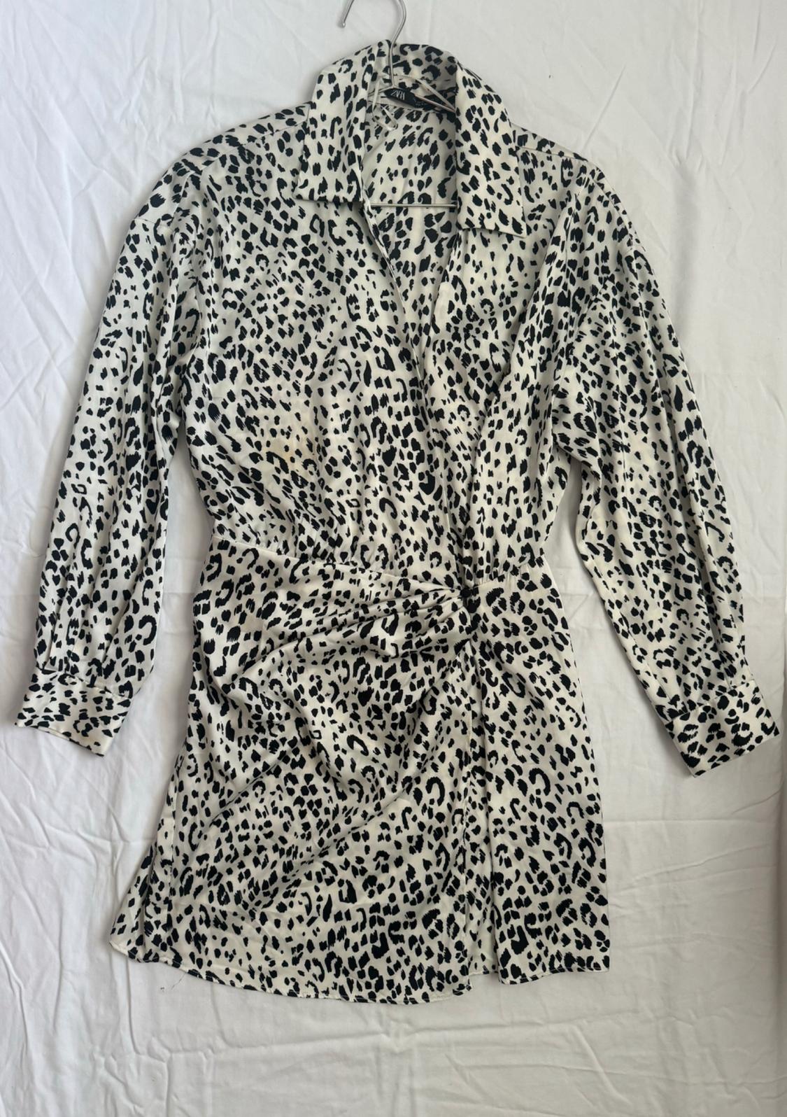 ANIMAL PRINT WRAP DRESS