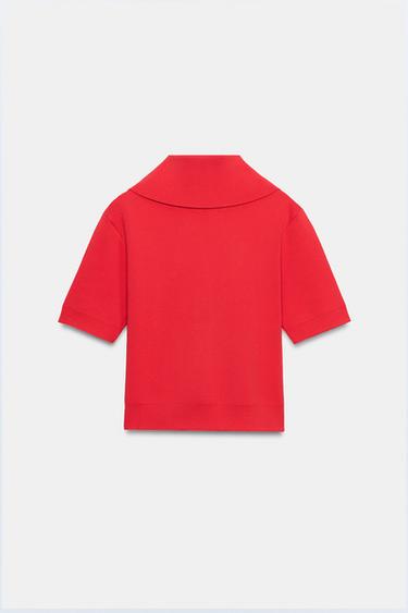 CARDIGAN WITH ZIP - Red by Zara - Image 5