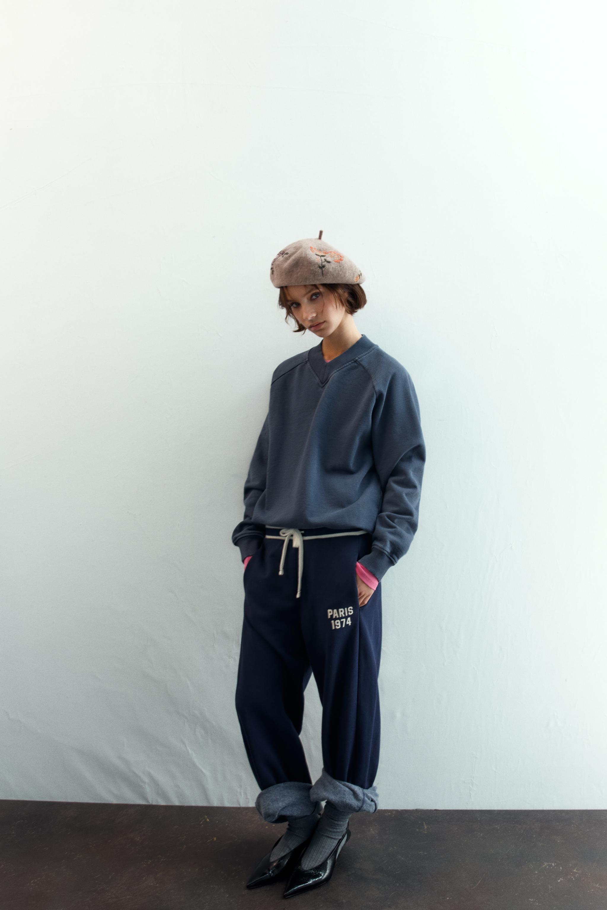 100% WOOL FLORAL EMBROIDERED BERET