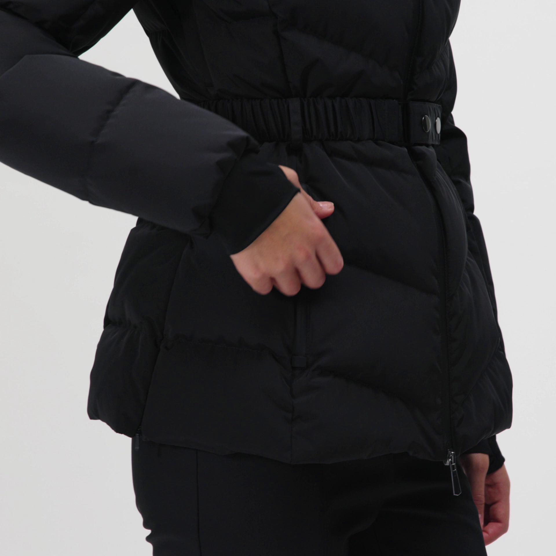 ANORAK PADDED 80% DOWN 20% FEATHER WATER-RESISTANT WINDPROOF RECCO® TECHNOLOGY SKI COLLECTION