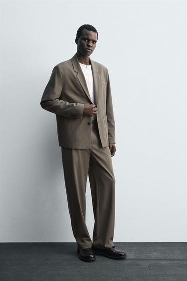 WOOL SUIT BLAZER - Mid-green by Zara