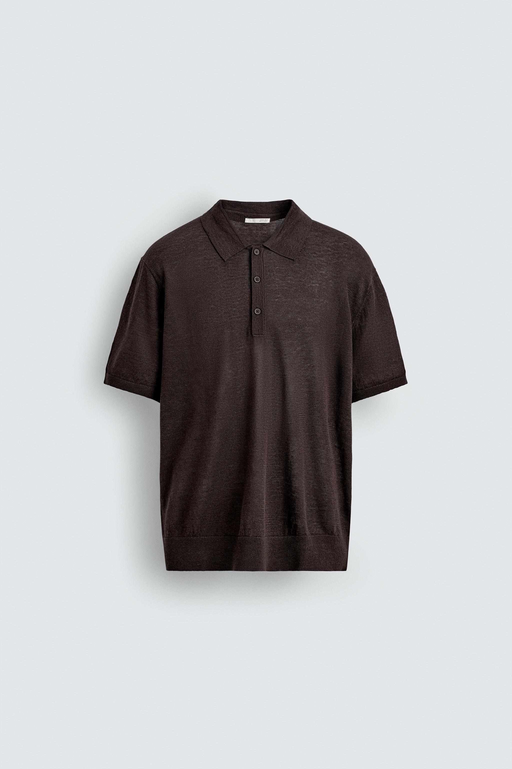100% LINEN KNIT POLO SHIRT