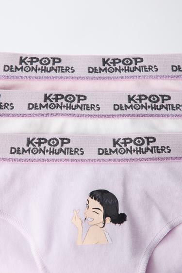 AGES 6-14 / THREE-PACK OF KPOP DEMON HUNTERS™ NETFLIX © BRIEFS - Multicoloured by Zara - Image 1