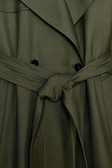 TRENCH OVERSIZE ZW COLLECTION ÉDITION LIMITÉE - Kaki clair de Zara - Image 7