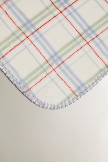 CHECK CHILDREN'S BLANKET - Blue by Zara - Image 1