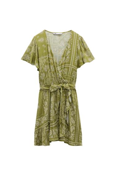 PAISLEY PRINT MINI DRESS