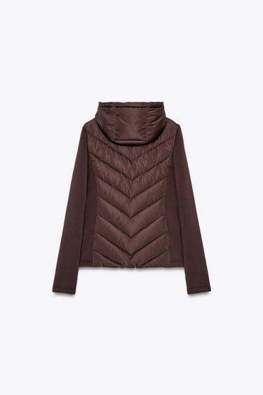 CONTRAST PUFFER JACKET - Brown by Zara - Image 2
