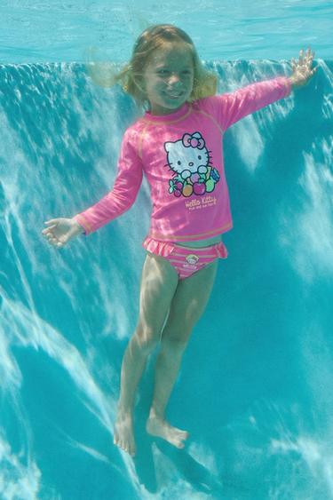 2-6 YEARS / HELLO KITTY © SANRIO STRIPED BIKINI BOTTOMS - Fuchsia by Zara