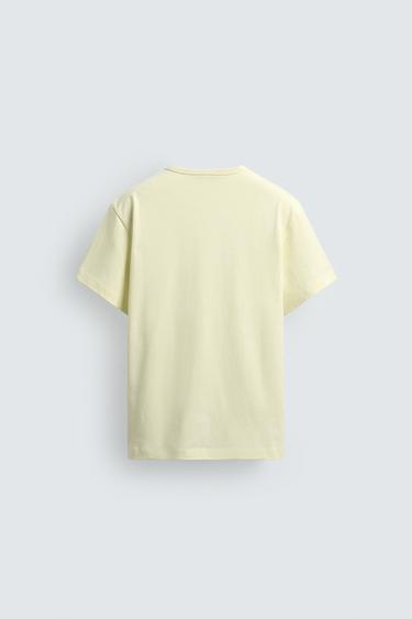 REGULAR FIT T-SHIRT - Light yellow by Zara - Image 7