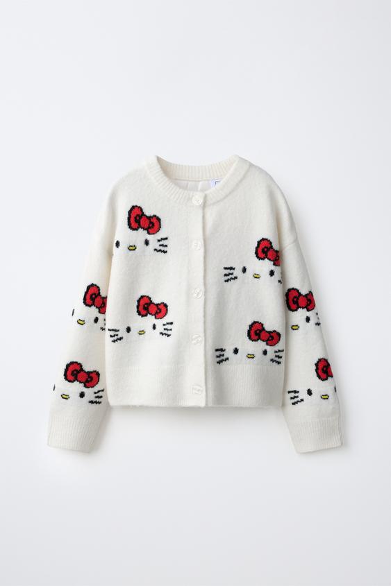 HELLO KITTY © SANRIO CARDIGAN - Ecru by Zara - Image 0
