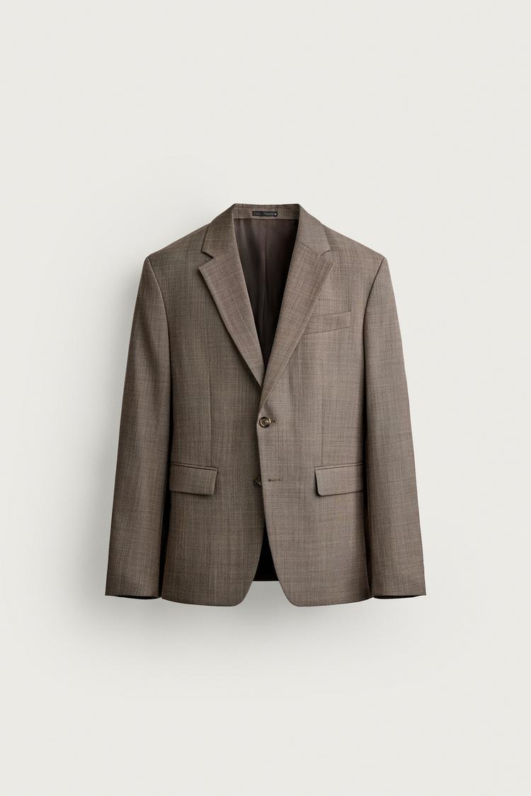 Blazer sastre de mezcla de lana con textura 6