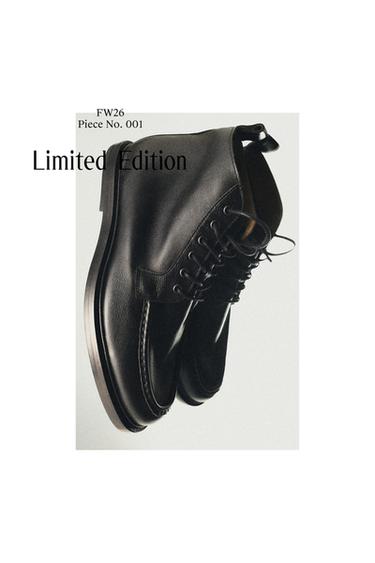 Soft leather lace-up ankle boot - LIMITED EDITION — Black 1