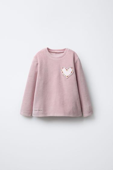 2-6 YEARS/ VELVET HEART FLOWER PYJAMAS - Dusty pink by Zara - Image 1