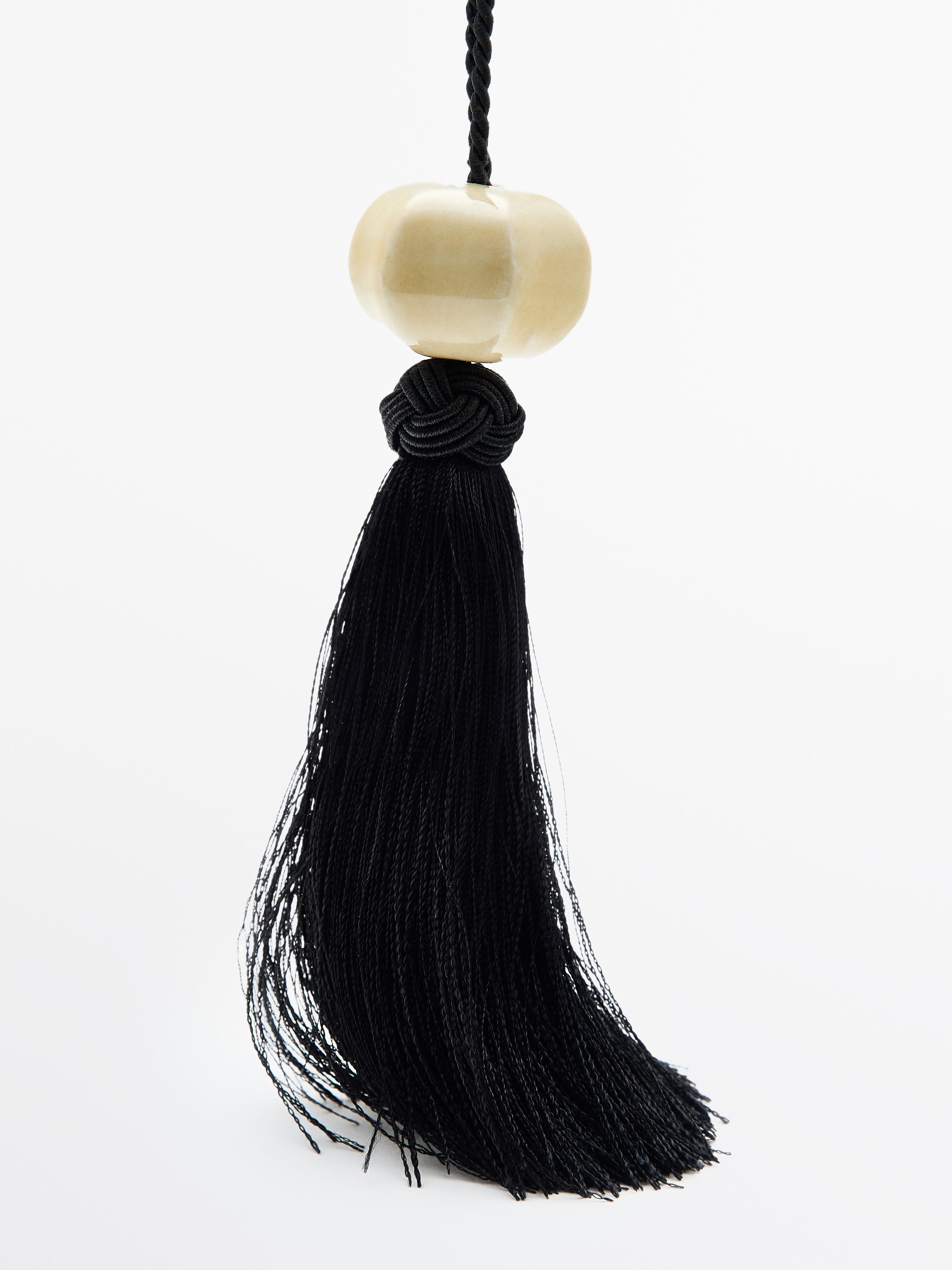 Ceramic tassel necklace