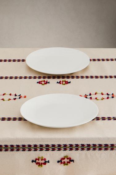 DUG MED GEOMETRISK BRODERI - blå fra Zara - Billede 0