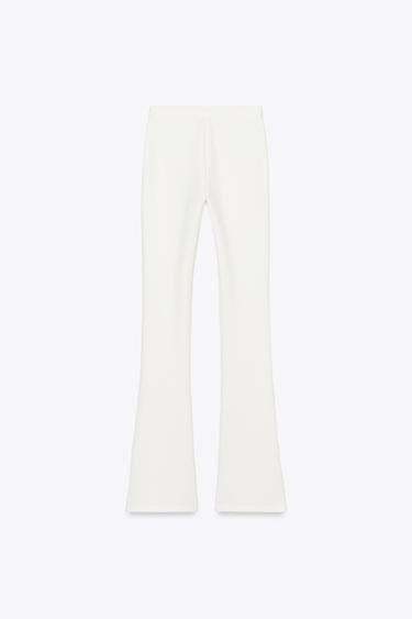 STRETCH FLARE TROUSERS - White by Zara - Image 6
