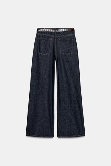 JEAN Z1975 WIDE LEG TAILLE HAUTE CEINTURE - Bleu de Zara - Image 2