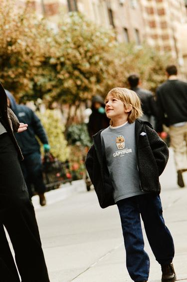 PANTALON DENIM BAGGY - Indigo de Zara