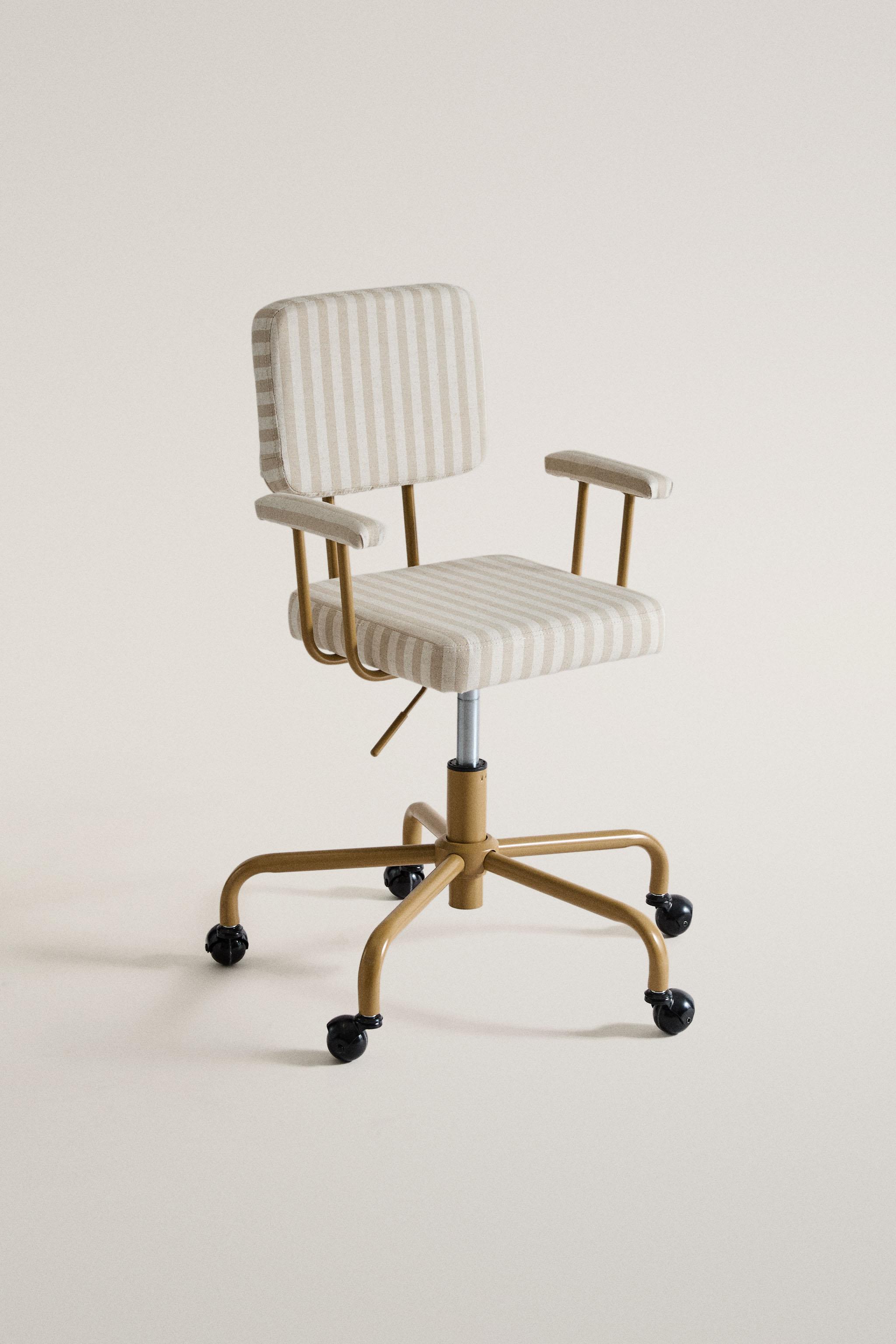 CHAISE DE BUREAU ENFANT ROUES MÉTAL