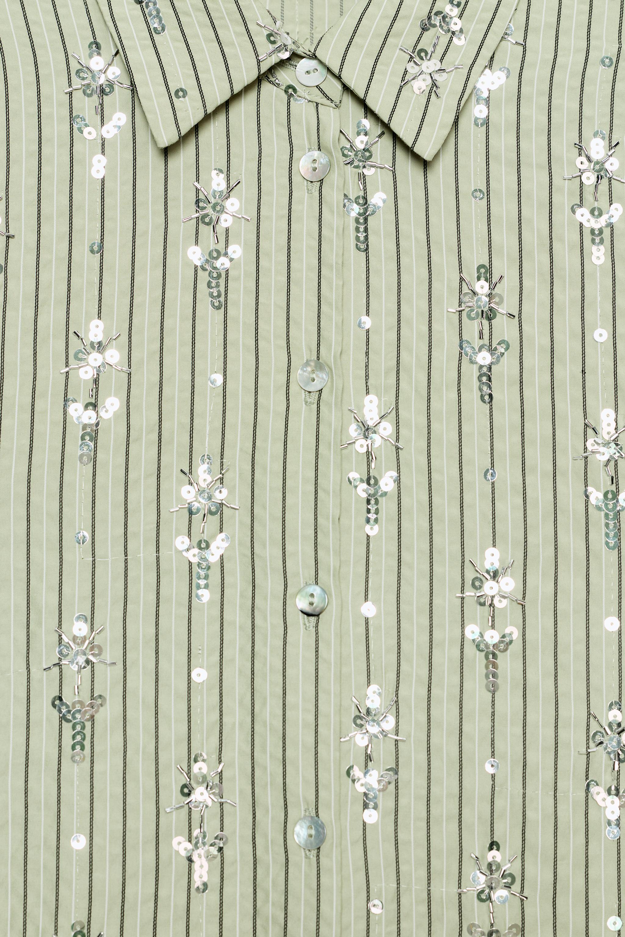 CHEMISE À RAYURES PAILLETTES