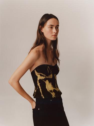 Zara LIMITED EDITION STRAPLESS CORSET - Multicolored