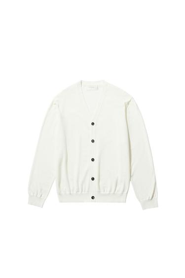 COTTON - WOOL CARDIGAN - Ecru by Zara