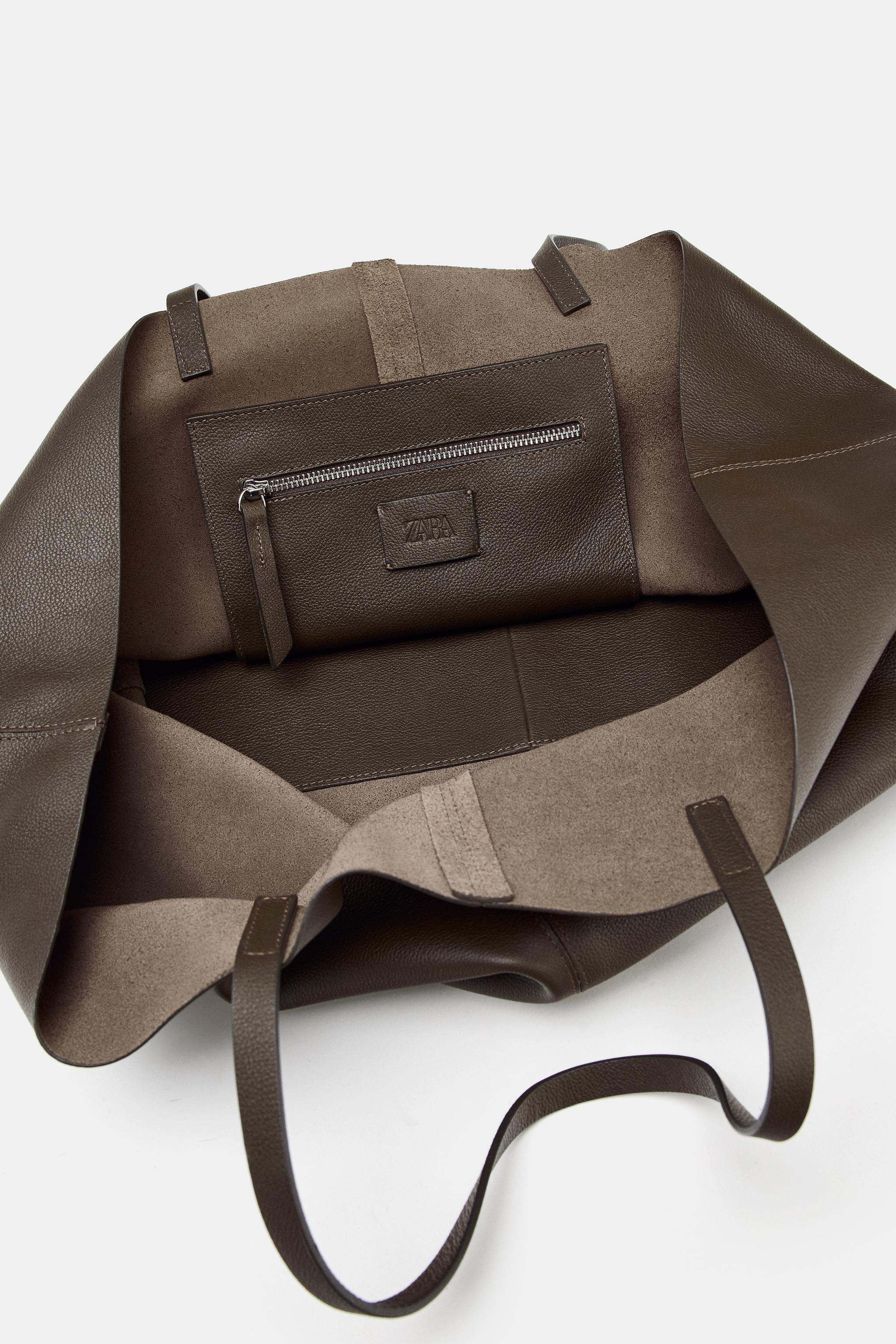 レザーマキシトートバッグ - ブラウン | ZARA Japan / 日本